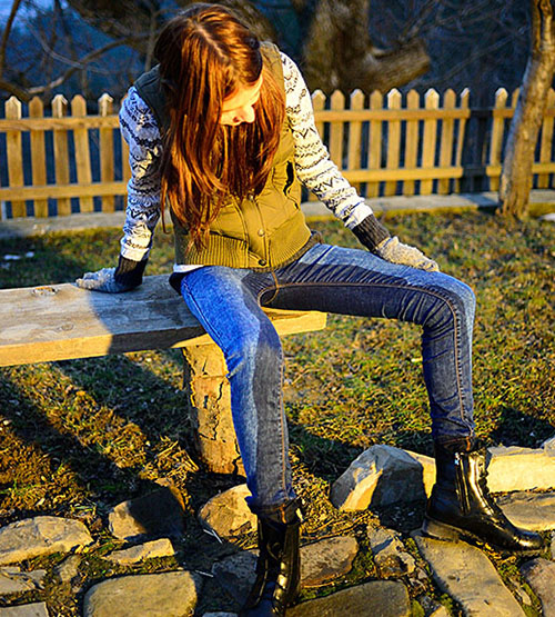 Beatrice in her piss soaked jeans