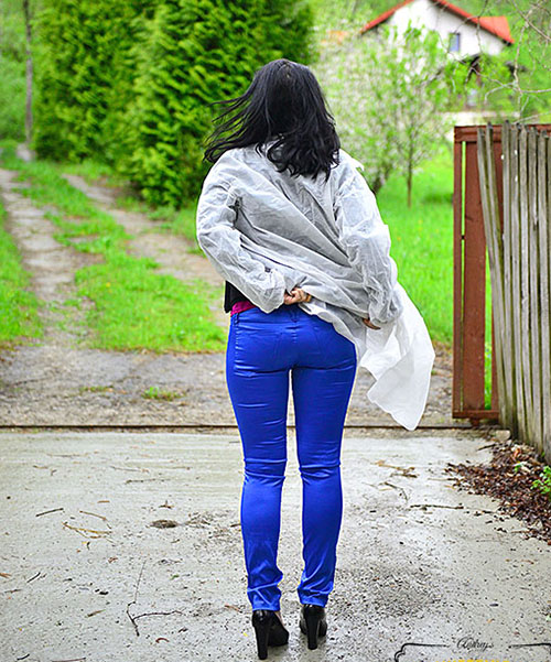 Monica In Her Blue Pants