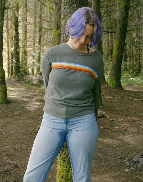 Olivia in piss soaked jeans